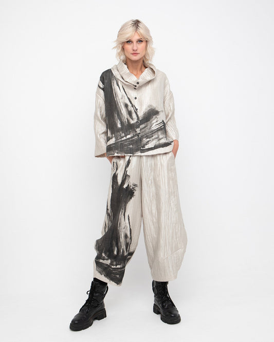 Ozai N Ku Boreas Shimmer Shirt, Ivory
