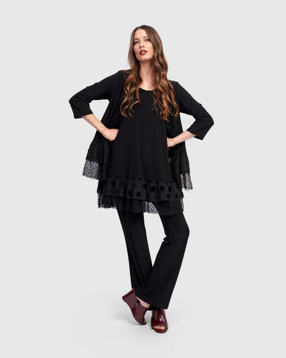 Thora Sleeveless Tunic Top, Black
