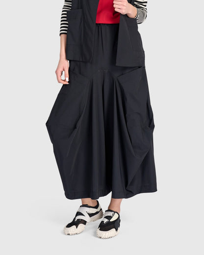 Tekbika Harem Pockets Pants, Black