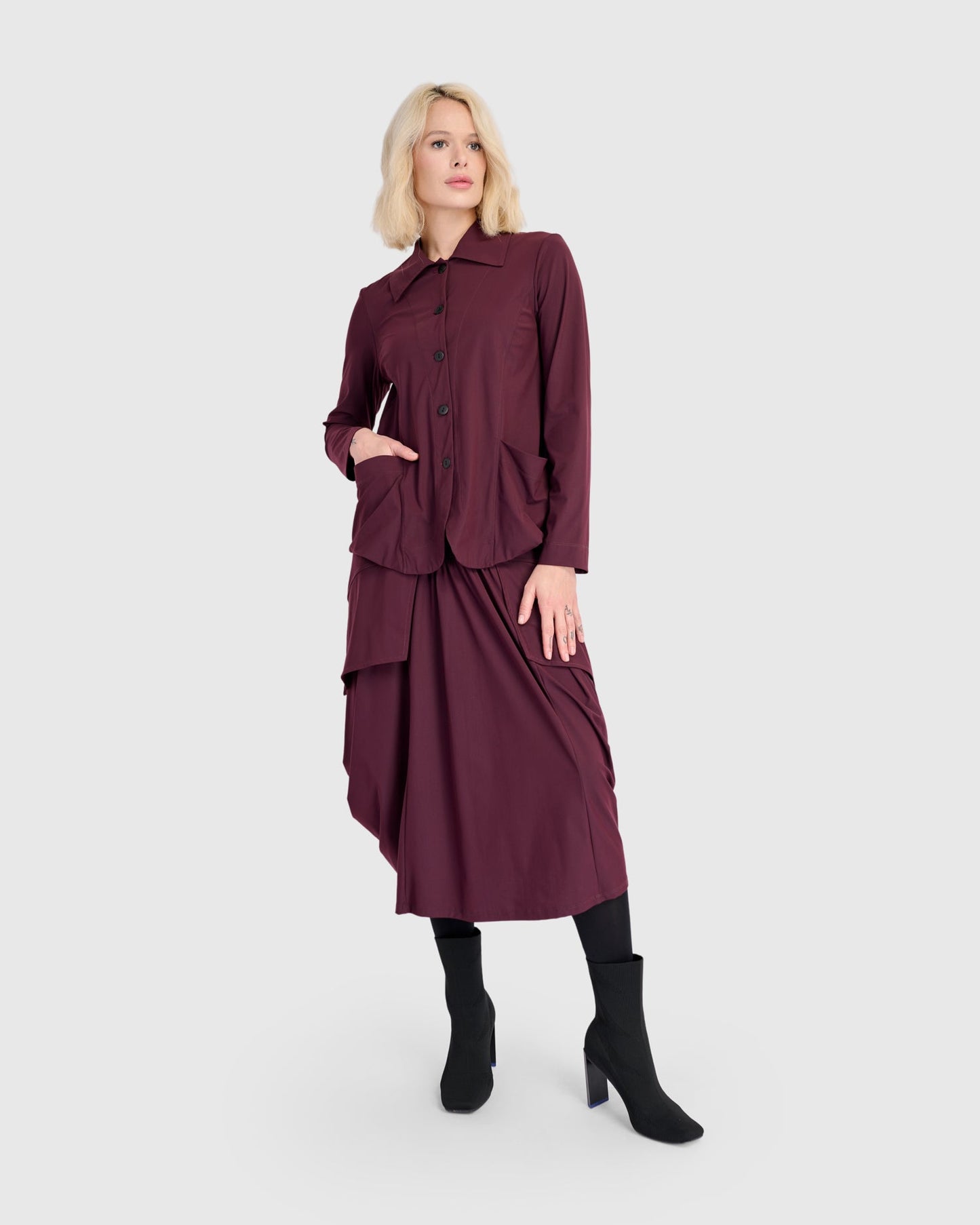 Essential Tekbika Gotta Have It Skirt, Wine
