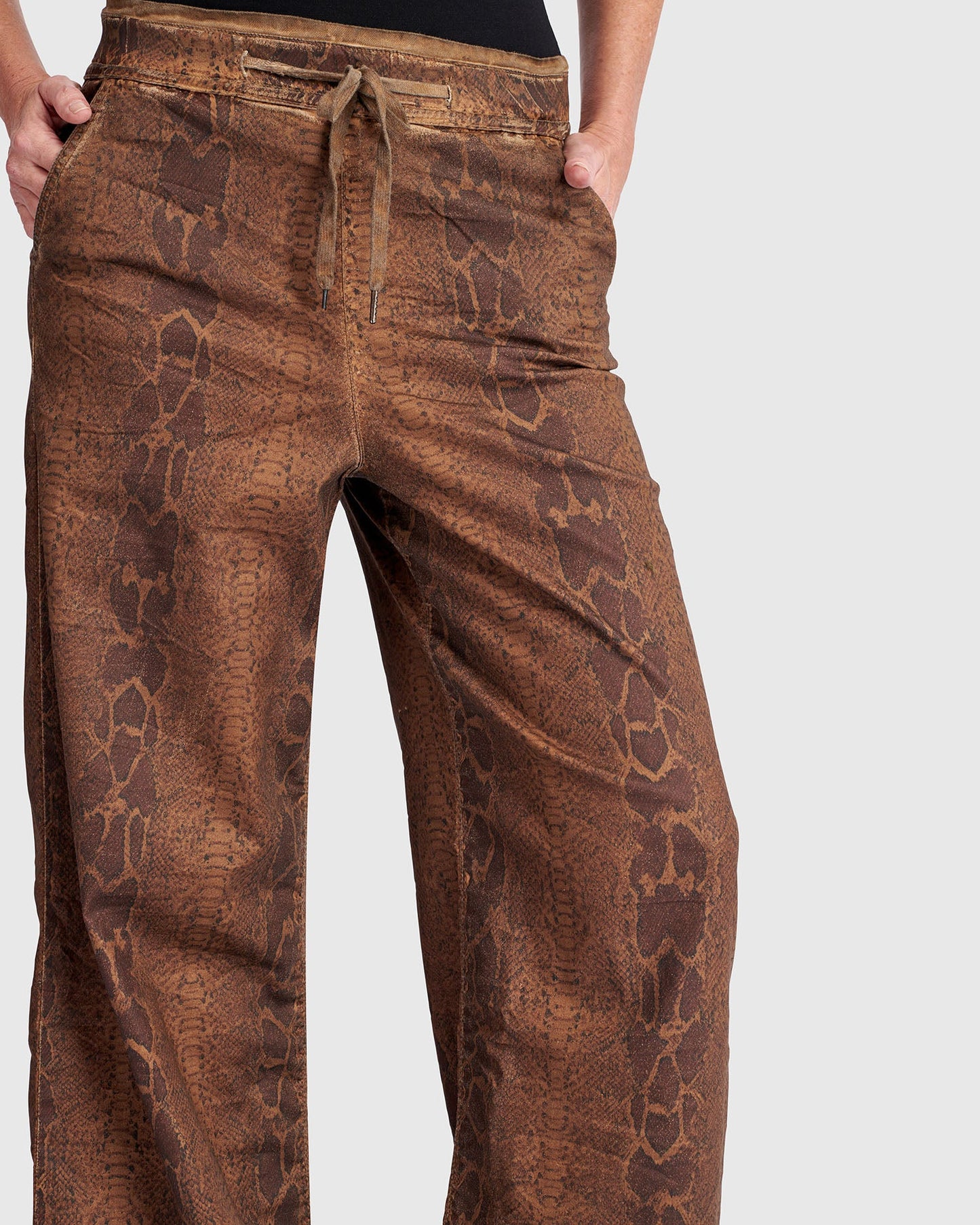 Python Wide Leg Stretch Jeans, Boa