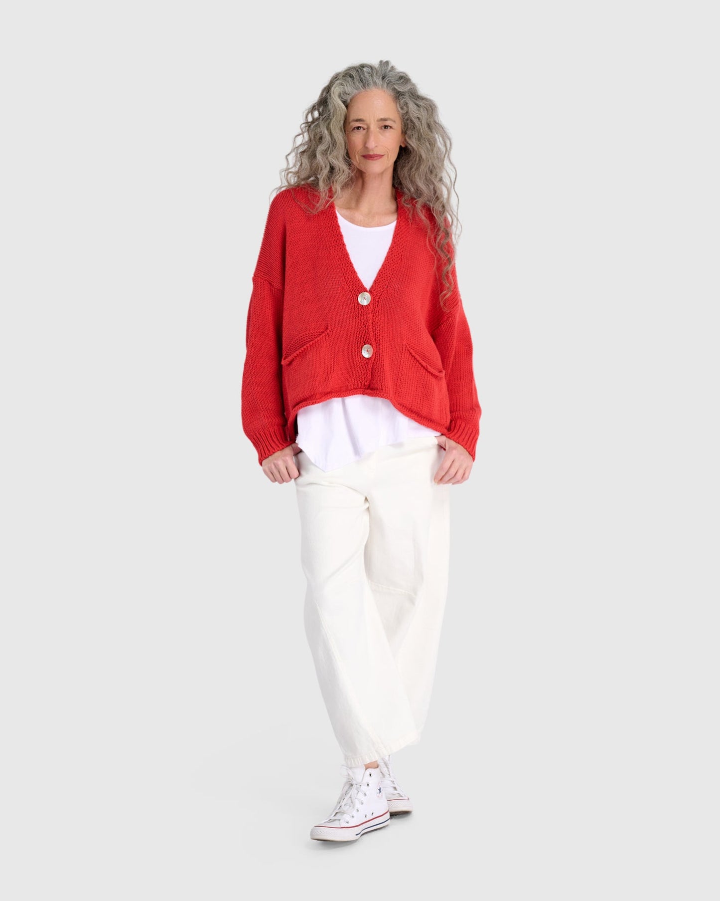 Go-To Barrel Pants, White