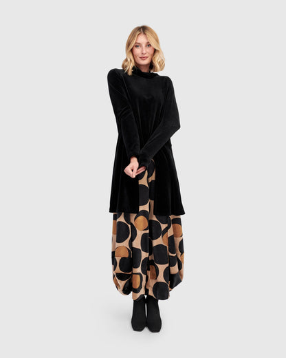 Everyday Velvet Cutout Top, Black