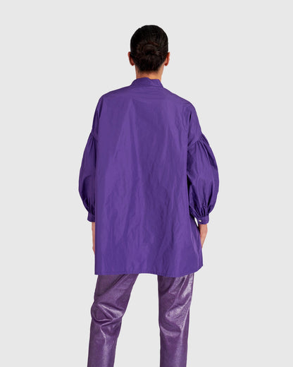 Essential Taffeta Puff Shirt, Amethyst