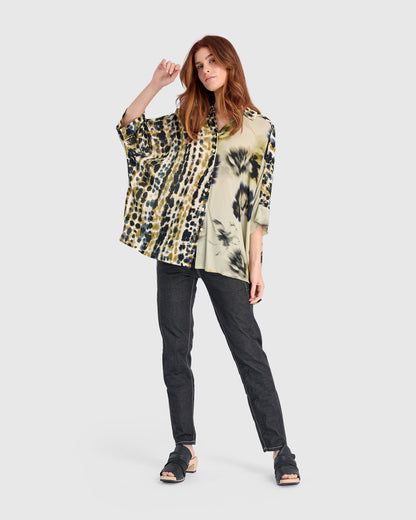 Coquina Camp Shirt, Beige Mix