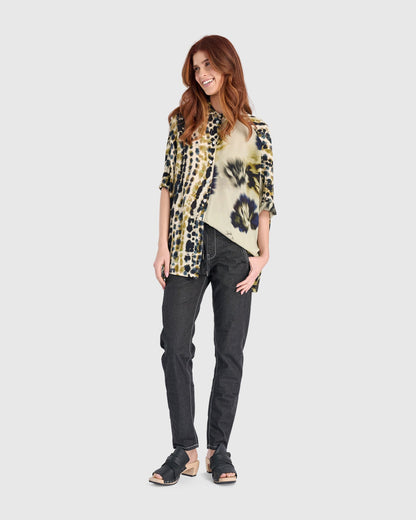 Coquina Camp Shirt, Beige Mix