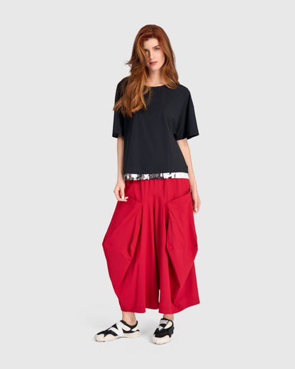 Tekbika Aero Boxy Tee, Black Graphic