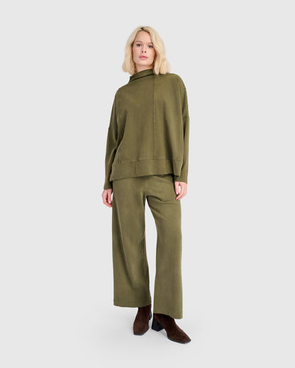 Fawn Straight Pants, Olive
